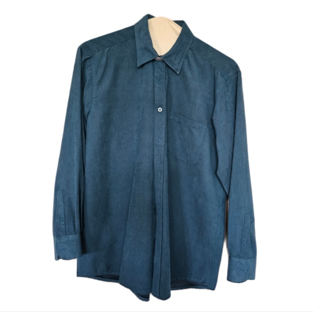 Vintage Sueded Luxe Turquoise Shirt
